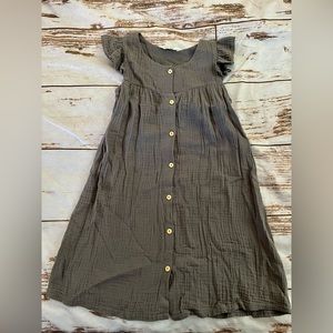 H&M gray gauze dress